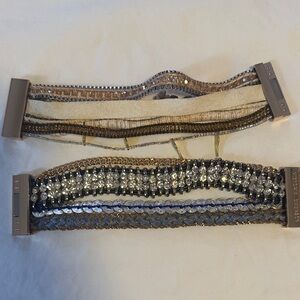 Victoria Emerson Gold and Silver Multi-Strand Belt
